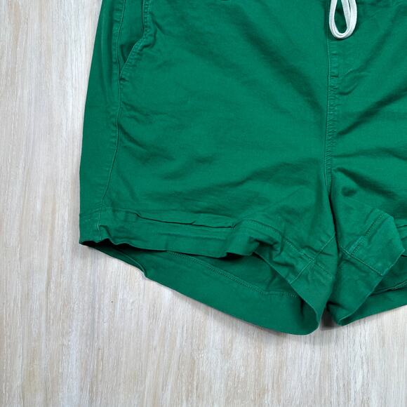Torrid Green Stretch Casual Shorts 4X Plus Elastic Waist Pockets Tie Front - Picture 3 of 15